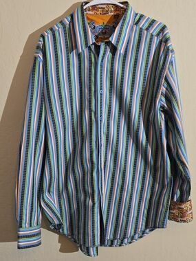 Robert Graham Multicolor Vertical Stripe Button-Down Shirt